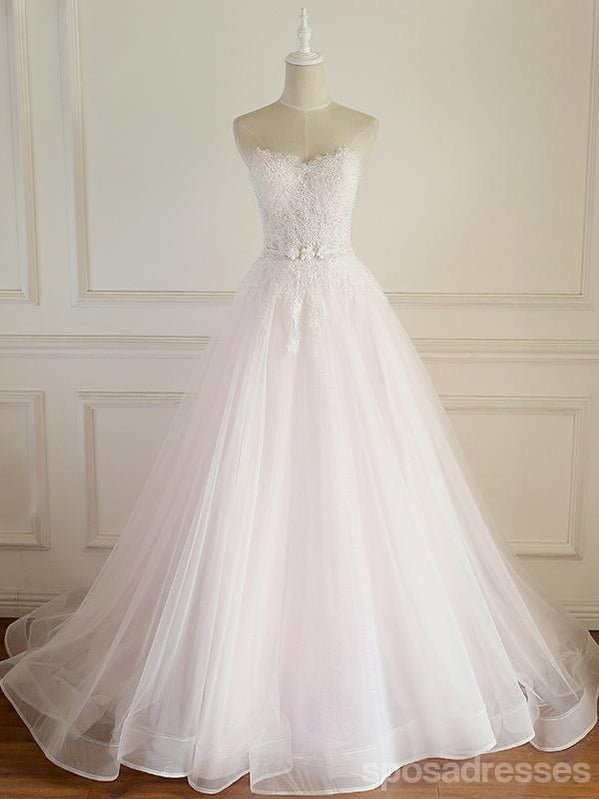 Schatz Rosa Lange Custom Billig Benutzerdefinierte Hochzeit Kleider, WD308