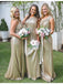 Sparkly One Shoulder Sequin Long Φτηνές Bridesmaid Φορέματα Online, WG318