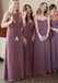 Dusty Purple Mismatched Chiffon Cheap Bridesmaid Dresses Online, WG268