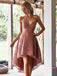 Dusty Rose High Low pas Cher Robes de bal en Ligne, CM611