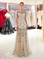 Long Sleeves Sparkly Sequin Mermaid Evening Prom Dresses, Evening Party Prom Dresses, 12047