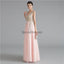 V Neck Chiffon Heavily Beaded Pink Evening Prom Dresses, Evening Party Prom Dresses, 12122