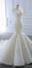 V Neck Lace Mermaid Wedding Dresses, Cheap Wedding Gown, WD716