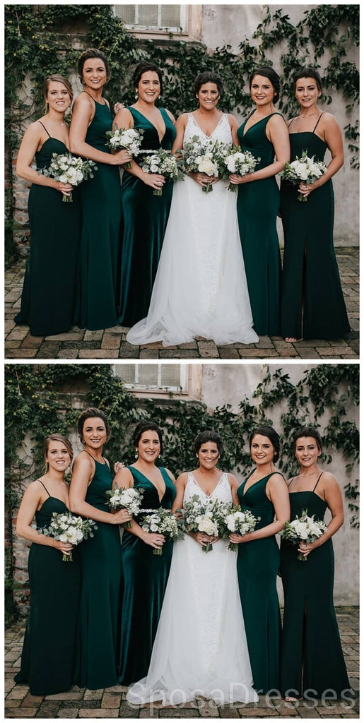 Emerald Green Mermaid Cheap Long Cheap Bridesmaid Dresses Online, WG632