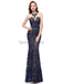 Jewel Neck Sparkly Sequin Evening Prom Vestidos, Noche Fiesta De Graduación Vestidos, 12104