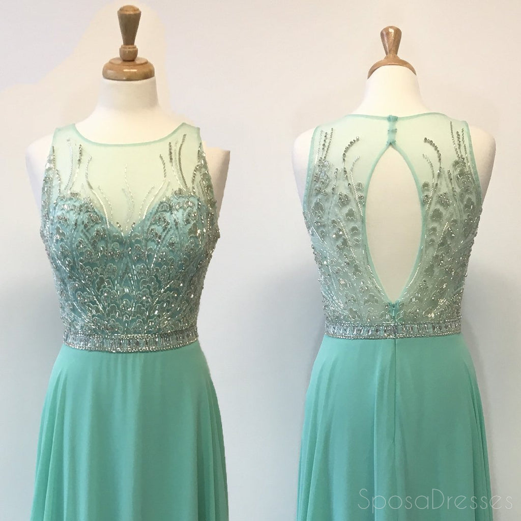 Vestidos de fiesta de noche largos con espalda abierta y verde menta delicadamente sexy, vestidos de fiesta largos y personalizados baratos y populares, 17316