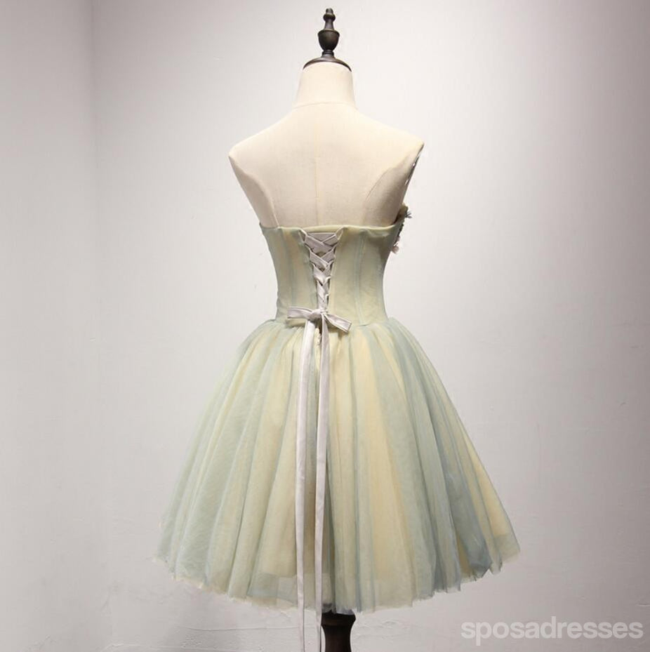 Unique Yellow and Green Sweetheart Homecoming Prom Dresses,  Short Party Prom Dresses, Perfect Homecoming Dresses, CM203