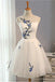 Cute Applique White Short Homecoming Prom Dresses, Cheap Sweet 16 Dresses, CM359