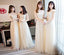 Lace Tulle Cute Long Bridesmaid Dresses, Cheap Bridesmaid Dresses, BD003