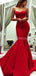 Sweetheart Red Mermaid Evening Prom Dresses, Evening Party Prom Dresses, 12268