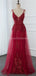 Sexy Backless Spaghetti Straps Red Long Evening Prom Dresses, Evening Party Prom Dresses, 12288