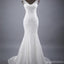 Elegant V-neck Lace Mermaid Wedding Party Dresses, Vantage Bridal Gown, WD0030