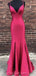 Sexy Backless Mermaid Long Evening Prom Dresses, Cheap Custom Party Prom Dresses, 18605