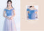 Tulle doux bleu et rose abordable mal assorti longues robes de demoiselle d'honneur, longues robes de demoiselle d'honneur personnalisées bon marché, robes de demoiselle d'honneur abordables, BD016