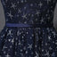 Scoop Navy Star Sequin Cheap Long Evening Prom Robes, Cheap Custom Sweet 16 Robes, 18536