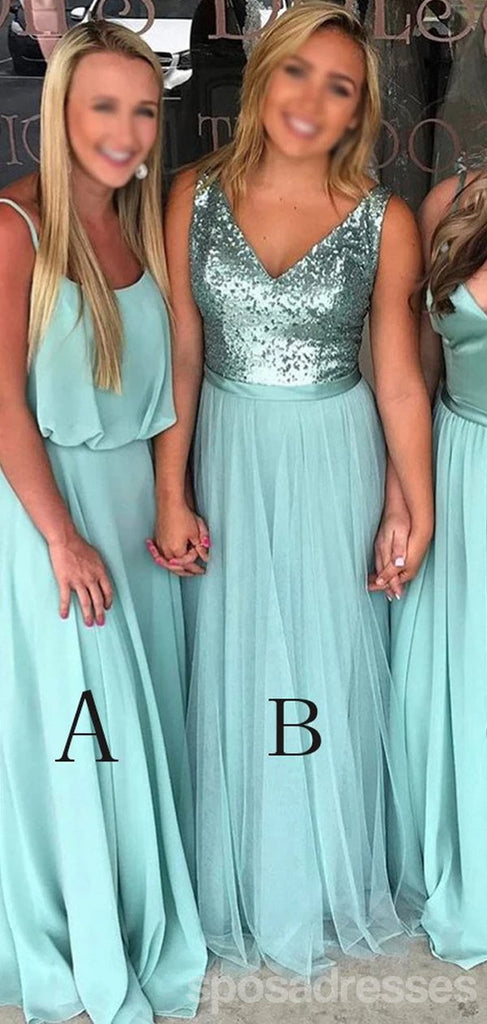 Green Long Bridesmaid Dresses Online, Cheap Bridesmaids Dresses, WG749