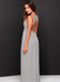 Halter Open Back Silver Chiffon Bridesmaid Dresses Online, WG786