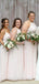 Mismatched Pale Pink Chiffon Long Bridesmaid Dresses Online, WG711