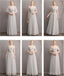 Light Gray Floor Length Incompatíveis Baratos de Bridesmaid Online, WG545