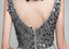 V Neck Grey Sequin Beaded Cheap Homecoming Dresses Online, Robes de bal courtes pas chères, CM763