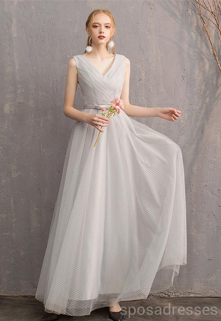 Light Gray Floor Length Incompatíveis Baratos de Bridesmaid Online, WG545