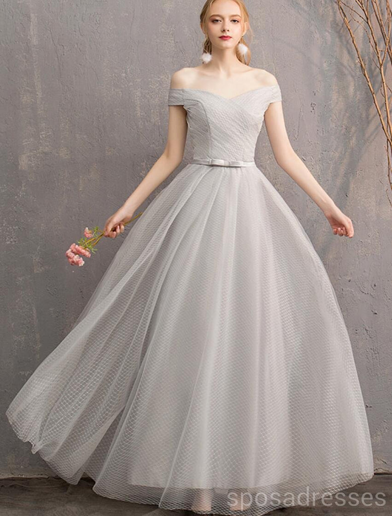 Light Gray Floor Length Incompatíveis Baratos de Bridesmaid Online, WG545