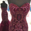 Sweetheart Delicate Beading Purple Mermaid Long Evening Prom Dresses, 17374