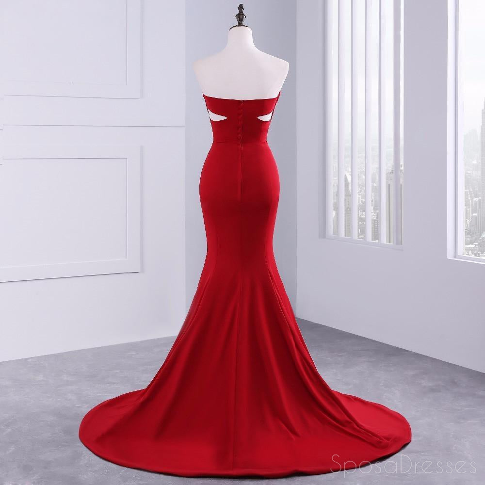 Sweetheart Sexy Red Mermaid Evening Prom Dresses, Popular Unique Party Prom Dress, Custom Long Prom Dresses, Cheap Formal Prom Dresses, 17169