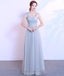 Tulle Floor Length Cap Sleeves Simple Cheap Bridesmaid Dresses Online, WG546