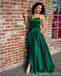 Sexy Esmeralda Halter Verde Backless Side Slit Long Evening Prom Dresses, 17508