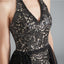 Sexy Halter Black Sereia Lace Evening Vestidos de Baile, Vestidos de Baile da Festa da Noite, 12124