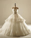 Grand Sweetheart Lace Hem Skirt Long Wedding Dresses, Custom Made Wedding Dresses, Affordable Wedding Bridal Gowns, WD229