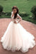 See Through Long Sleeve Lace A-line Custom  Wedding Bridal Dresses, WD284