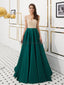 Off Shoulder Emerald Green Beaded Evening Prom Dresses, Evening Party Prom Dresses, 12079