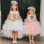 Decote redondo Hi-linha de Tulle Pixie Tutu Vestidos, Barato, Vestidos da Menina de Flor, FG015