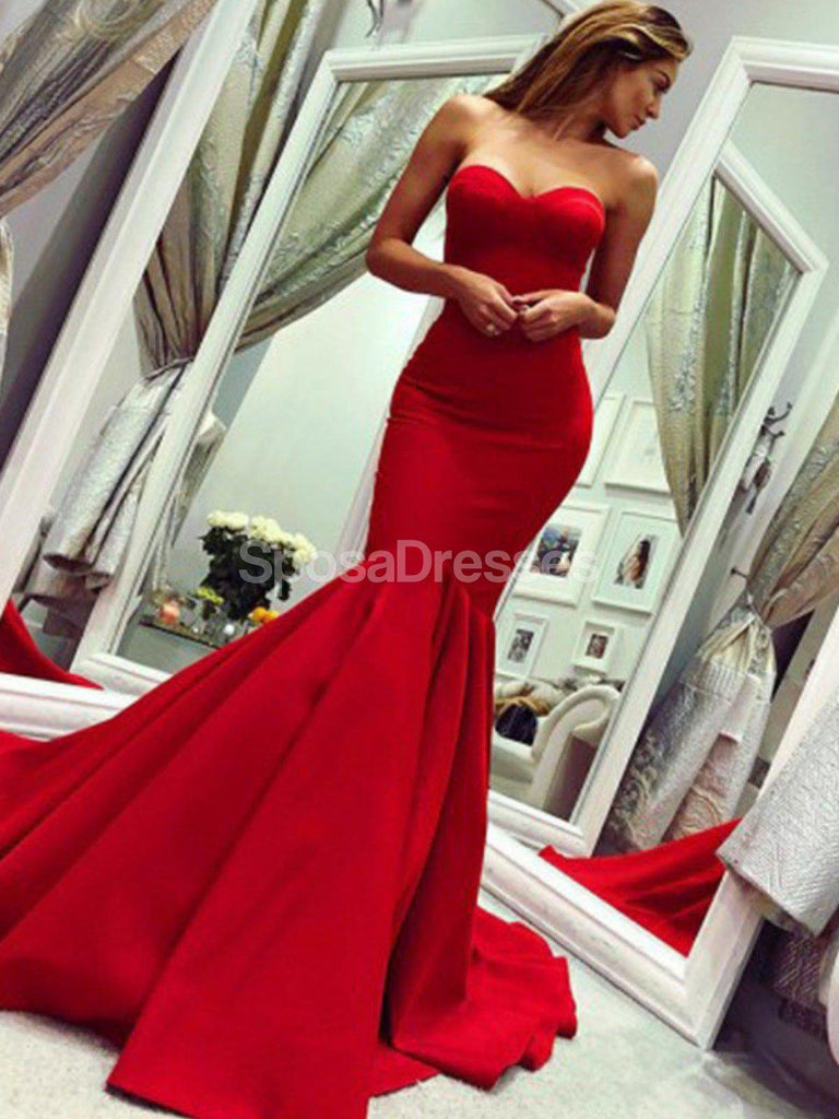 Sweetheart Red Mermaid Abend Prom Dresses, Abend Party Prom Dresses, 12268