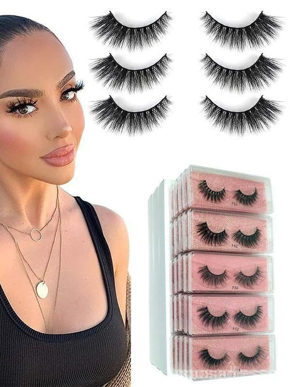 3D Mink Eyelashes, 3 Pairs Fake Eyelashes Natural Mink Lashes