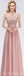 Blush Pink Spitzenbodenlänge Mismatched Chiffon Brautjungfer Dresses Online, WG542