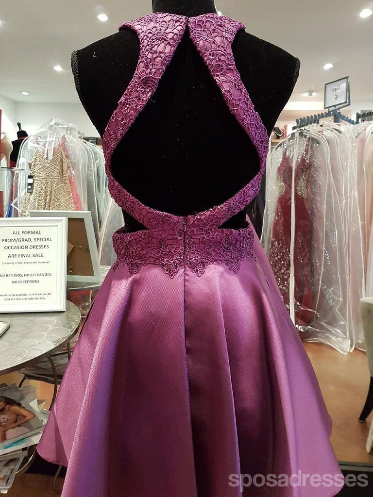 Sexy Dos Ouvert Licol Violet à Bas prix Robes de bal 2018, CM422