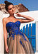 Sweetheart Royal Blue Lace A line Long Evening Prom Dresses, 17478