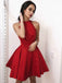 Simples Sexy Red Open Back baratos curtos regresso a casa vestidos online, CM614