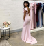 Popular Pale Pink Cheap Mermaid Long Bridesmaid Dresses Online, WG550