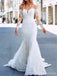 Long Sleeves Mermaid Sweetheart Handmade Lace Wedding Dresses,WD764