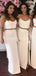 Side Slit Spaghetti Straps Short Simple Bridesmaid Dresses Online, WG719