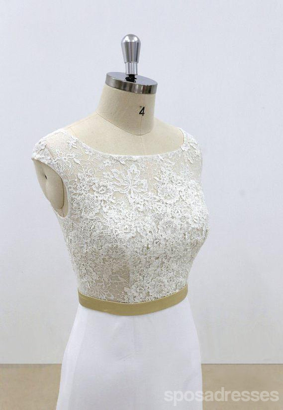 See Through Lace Sheath Günstige Strand Brautkleider Online, WD385