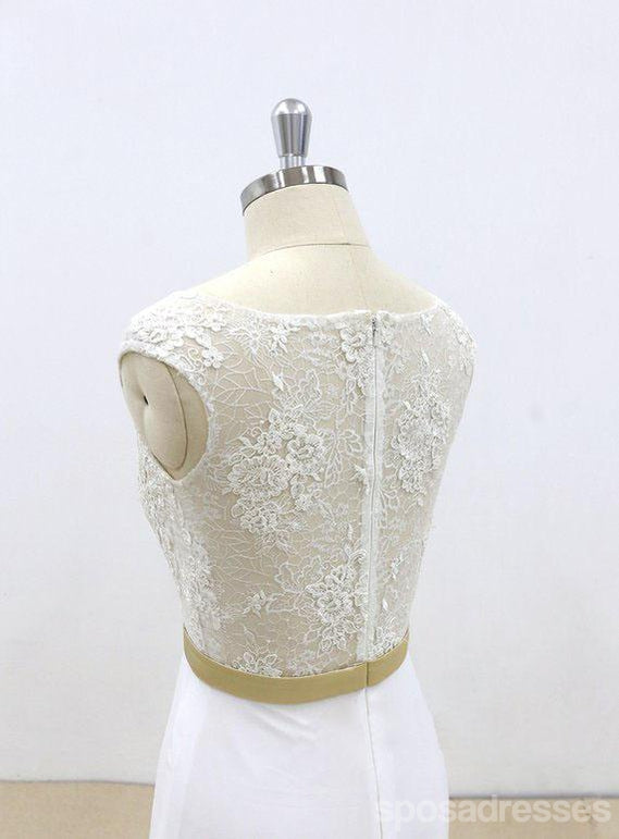 See Through Lace Sheath Günstige Strand Brautkleider Online, WD385