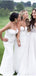 Simple Mermaid White Cheap Long Bridesmaid Dresses Online, WG720