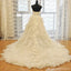 Strapless Organza A-line Ruffle Custom Wedding Dresses Online, WD358