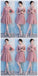 Dusty Pink Chiffon Misincompatíveis Simples Short Bridesmaid Vestidos Online, WG514