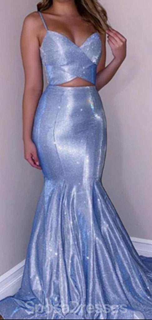 Esparguete Azul Cintas Sereias Vestidos De Baile, Vestidos De Baile De Finalistas, 12190